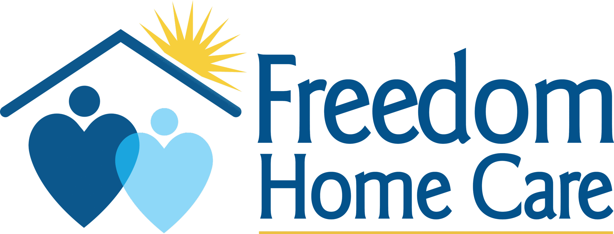 Freedom Day Center logo with sun and hearts.